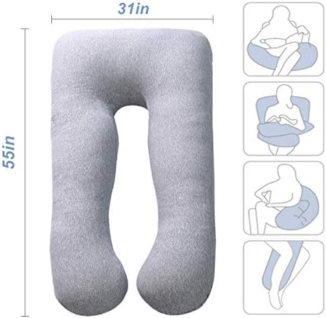 MOON PINE U Shaped Pregnancy Pillow, Maternity Full Body Pillow - Image 2