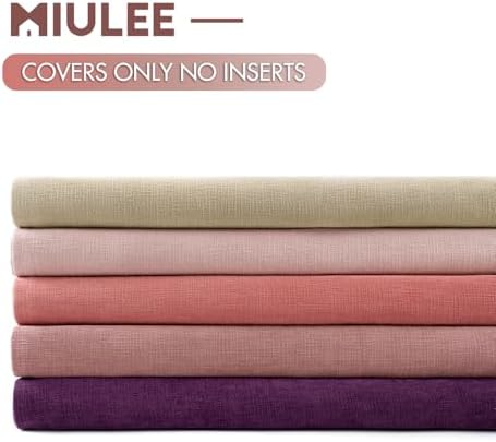 MIULEE Ivory Chenille Couch Throw Pillow Covers - Image 6