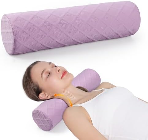 Cozyhealth Cervical Roll Pillow, Medium Soft Memory Foam Neck Round Pillow by Cozyhealth