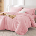 MUXHOMO 7 Pieces King Comforter Set, Seersucker Bed in a Bag King Size by MUXHOMO