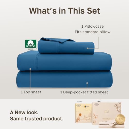 California Design Den 100% Cotton Sateen Twin XL Sheets Set - Image 3