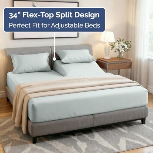 Flex Top Split Head King 4 Piece Sheet Set - Image 4