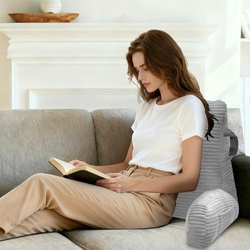 Reading Pillow for Sitting in Bed Adult, Memory Foam - Image 2