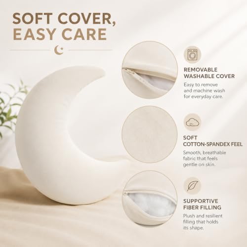 Moon Body Pillow, Oversized C Shaped Full Body Pillow - Image 6