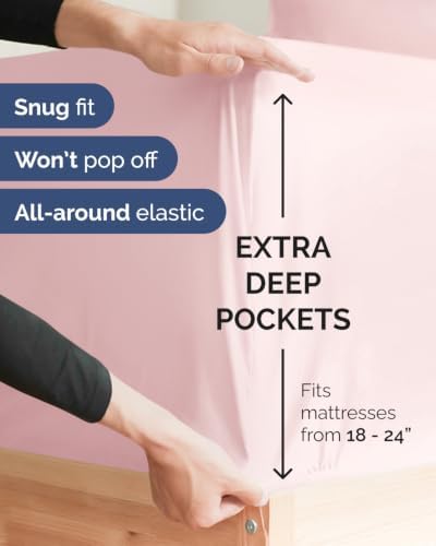 CGK Linens 2 Pack Extra Deep Full Fitted Sheets - Image 2