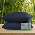 Pillow Cases Set, 100% Rayon from Bamboo, Queen 20"x30" Navy by COZYXWORLD