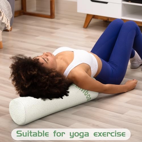 1 Pcs Memory Foam Roll Pillow Neck Bolster Cylinder Pillow, 18 x 4 Inch - Image 5