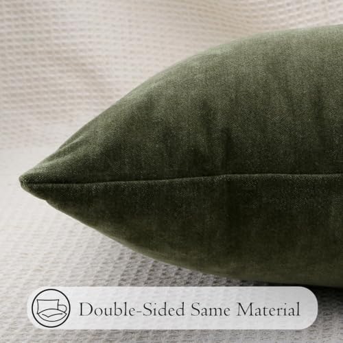 JoraLion Chenille Body Pillow Cover 20x54 inch, Moss Green Spring Decorative - Image 4