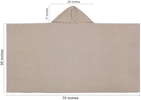 COTTON CRAFT Hooded Bath Towel for Adults – 100% Cotton Waffle Weave Towel - Image 3