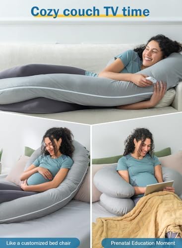 INSEN Cooling Pregnancy Pillow, Maternity Pillow - Image 5