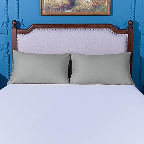 NTBAY Microfiber King Pillowcases, 2 Pack, 20 x 36, Smoke Grey - Image 4