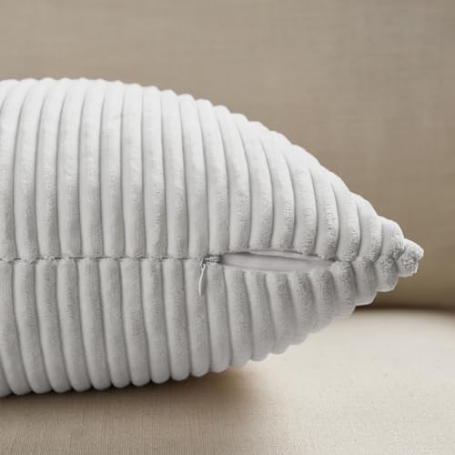 Fancy Homi 2 Packs White Samll Decorative Throw Pillow Covers 14x14 Inch - Image 3
