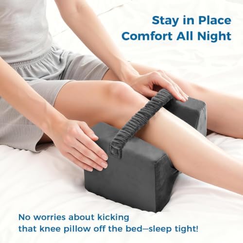 Knee Pillow for Side Sleepers, Memory Foam Leg Pillow - Image 3