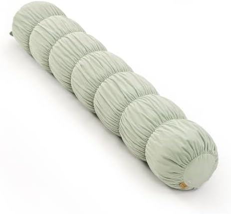 Pat. Pend. Cylinder Pillow for Bed, 47 Inch, Celadon Green by Ailuteie