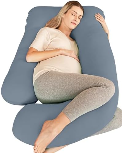 Cute Castle Cooling Cover Pregnancy Pillows, Soft U-Shape Maternity Pillow by Cute+Castle