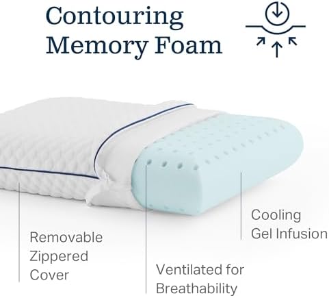 WEEKENDER Cooling Gel Memory Foam Camping Pillow – Travel Size, Ventilated - Image 4