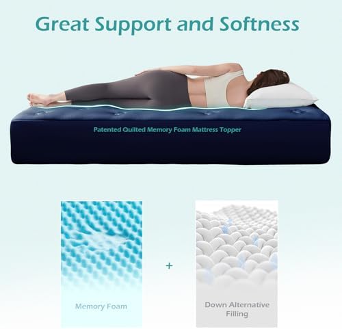 Hansleep Full Size Mattress Topper Memory Foam, Full Foam Mattress Pad - Image 4