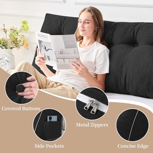 Sasttie Headboard Pillow Twin/Twin XL, Wedge Pillow Headboard - Image 5