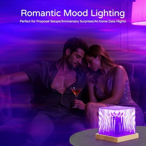 Northern Lights Projector Rechargeable,4.5" Aurora Light Projector Ocean Lamp Mood Ambient Lighting with 16 Colors and Aurora Drift Effects for Room Decor Teen Girl Gifts Classroom - Cordless - Image 5