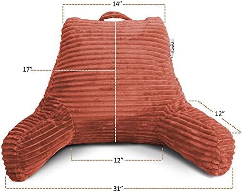 Nestl Reading Pillow with Shredded Memory Foam, Luxe Cut Plush Back Pillow - Image 5