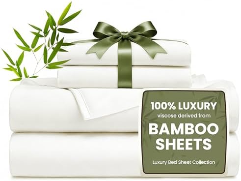 Love's cabin 4 Piece Full Size Sheet Set, 100% Rayon Derived from Bamboo by Lovescabin