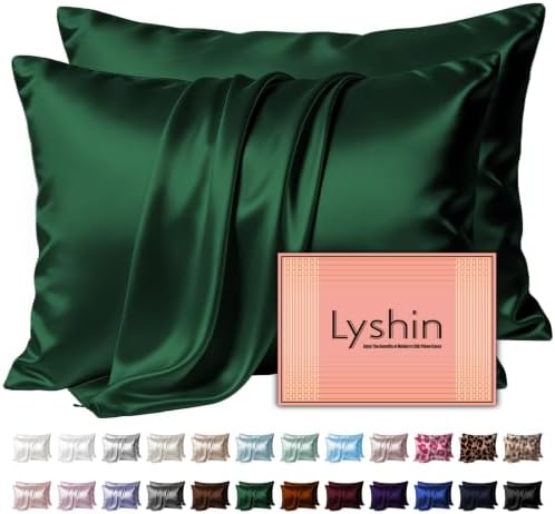 LYSHIN Silk Pillow Cases 2 Pack King Size by LYSHINSILKPILLOWCASES