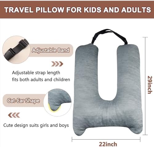 1 MIDDLE ONE Car Pillow for Kids, Memory Foam Cooling Travel Pillow for Car and - Image 4