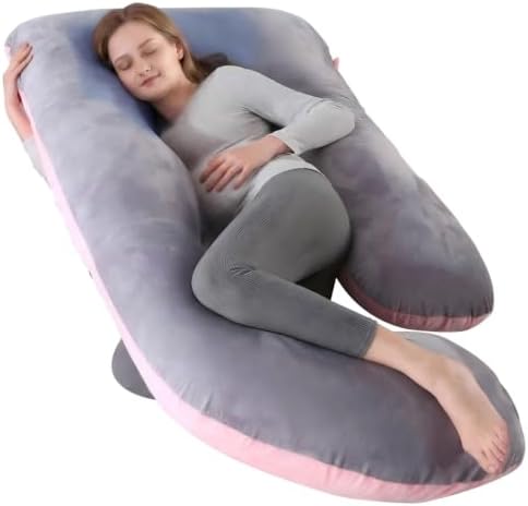 Pregnancy Pillow for Sleeping, Soft 57“ Full Body Maternity Pillow, U Shaped by EZMOM