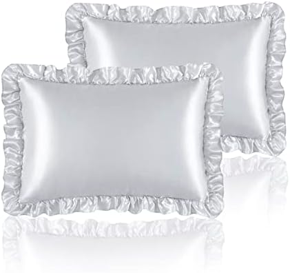 Silky Satin Ruffled Pillow Cases by HommxJF