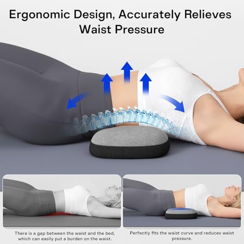Lumbar Support Pillow for Bed, Lower Back Pillow for Sleeping, Memory Foam - Image 4