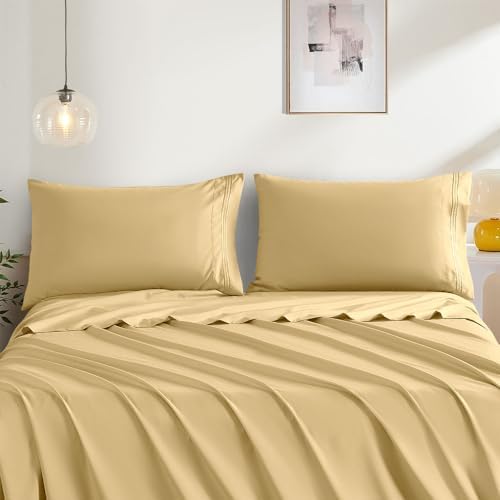 Gold King Size Pillow Cases Set of 2 - Image 2