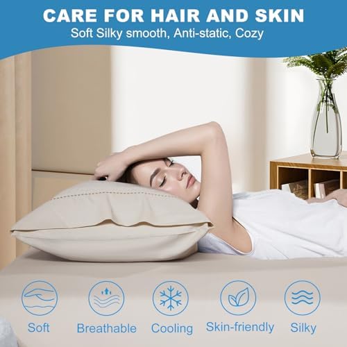 Cooling Pillow Cases Set of 2, Standard Size Cool Pillowcases - Image 5