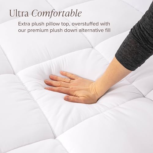 Bare Home Microplush Reversible Mattress Topper - Image 5