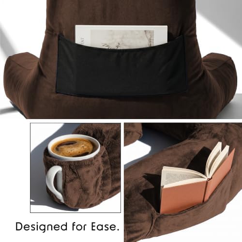 Nestl Reading Pillow with Shredded Memory Foam Includes 2 Neck and Lumber - Image 4