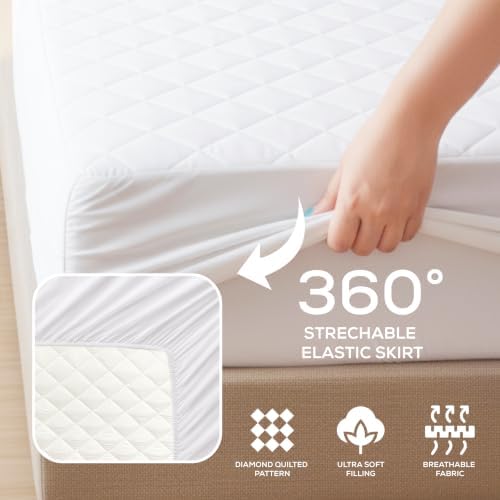 Bulk 10-Pack Full Hotel Quilted Mattress Pad - Image 5
