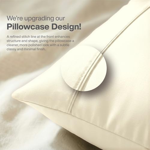 QUEENSBAY Queen Pillow Cases Set of 2, Microfiber Cooling Pillowcases, Soft - Image 2