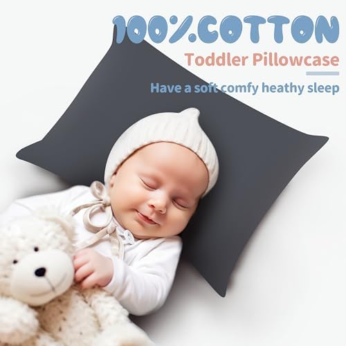 100% Egyptian Cotton Toddler Pillowcases Set of 2 - Image 2
