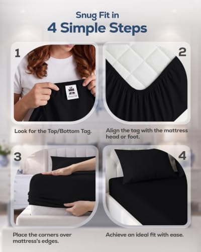 Full Fitted Sheet, Ultra Soft Fits Up to 15 Inch Deep Pocket - Image 4