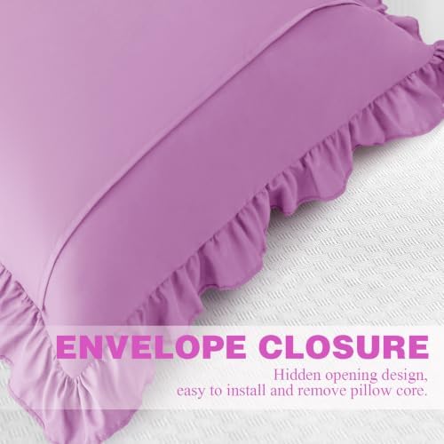 KKJIAF 2 Pack Ruffle Pillow Cases 24x24 Inches - Image 6