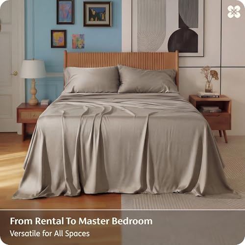 Bedsure PureWoven 100% Rayon Derived from Bamboo, Full Size Sheets - Image 5