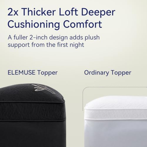 ELEMUSE Queen Size Bamboo Viscose Mattress Topper, Thick Pillow Top Pad - Image 3