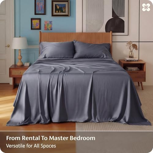 Bedsure PureWoven 100% Rayon Derived from Bamboo, King Size Sheets Set - Image 5