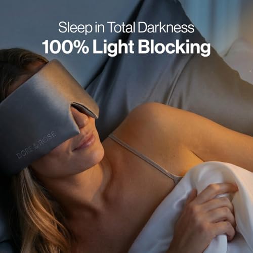 Dore & Rose Deep Sleep Mask, 100% Pure Silk Eye Mask - Image 4