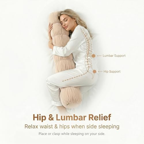 Pat. Pend. Long Body Pillow for Adults, 47 Inch - Image 5