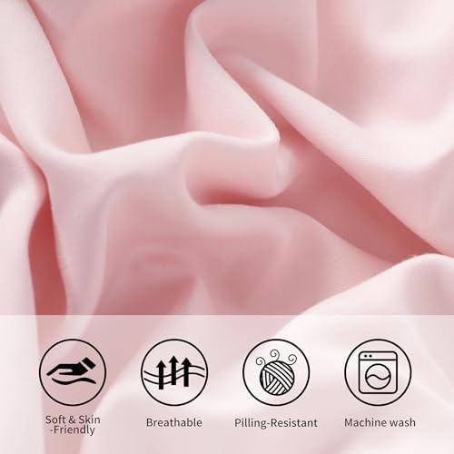 Standard Pillow Cases, 2 Pack, 20x26 in, Microfiber, Light Pink - Image 5