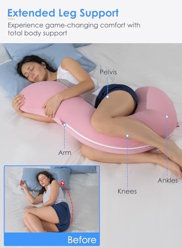 QUEEN ROSE Body Pillow for Side Sleepers, Cooling S Shaped Hug Pillow - Image 3
