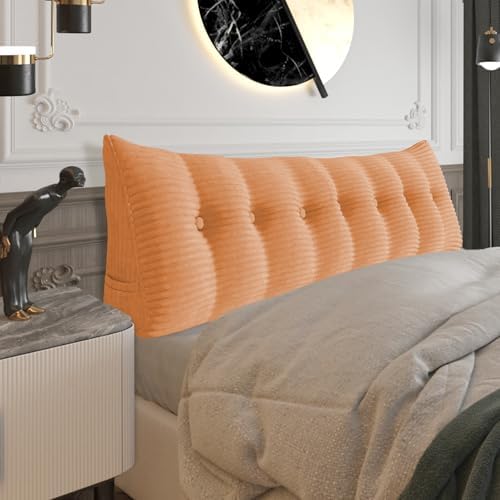 Headboard Pillow Queen, Bed Wedge Pillow Headboard Headrest by Bncktrd