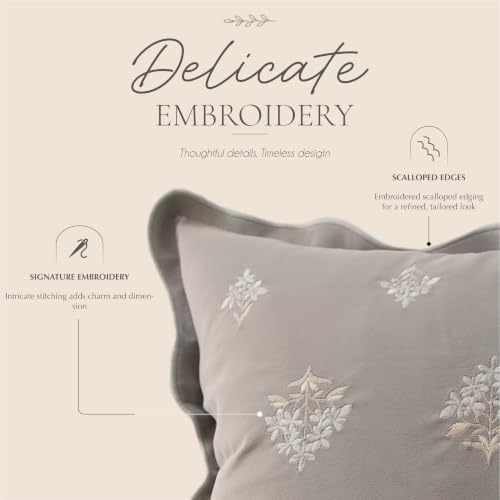 BlissBlush Lumbar Pillow Cover 12x20, Light Gray Velvet Decorative Lumbar - Image 2