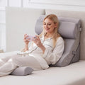Ruqmuis Wedge Pillow Set for After Surgery, Bed Wedge Pillow, Plush Grey by Ruqmuis