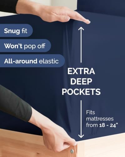 CGK Linens 2 Pack Extra Deep Queen Fitted Sheets - Image 2
